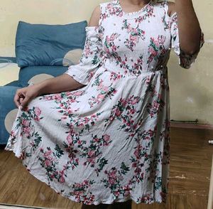 Offshoulder Floral Mini Dress