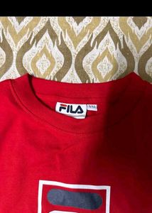 Fila Red Crop T Shirt