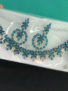 Blue  Neckset Earrings And Mangtikka. Very Special