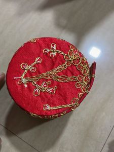 Red Embroidered Pouch