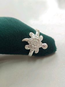 pure silver turtle ring