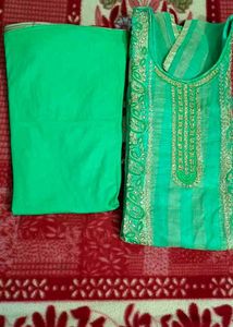 Green Embroidered Salwar Kameez