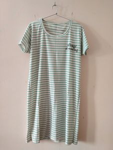 White Knee Length Nighty