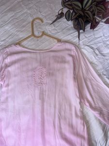 Baby Pink Chikankari Kurta