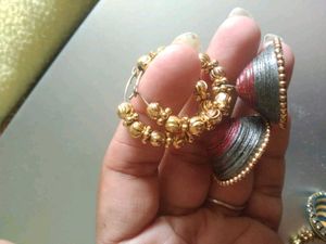 Hoop Jhumka Earrings(Handmade)