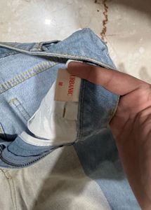 Two-Tone Denim Jeans