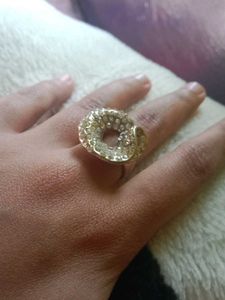 Statement Ring with Rhinestones