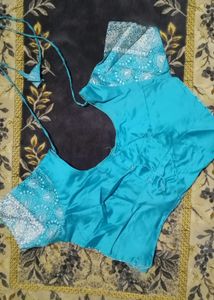 Prize Drop Alert.....🔥Beautiful Sky Blue Glitter Border Saree.....😘🔥