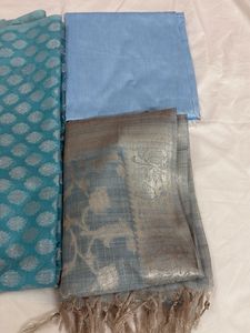 Festive Zari Blue Suit