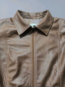 Stylish Mens Snake Skin Print Faux Leather Jacket