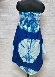 XL Size Dress Tie-Dye Sundress Plus Freebie Earing
