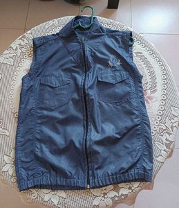 Blue Vest sleeveless Jacket