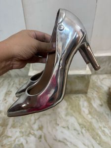 Silver Pointed Luxury Heels