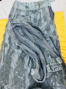 Grey Readymade Lehenga