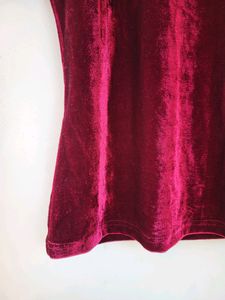 Shein Wine Velvet Top/ Small
