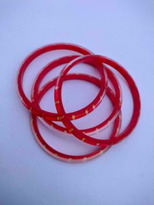 Red Bangles Set Of 4
