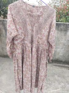 Floral Print Brown Casual Dress( Unused)