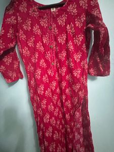 Pink  Printed Kurta