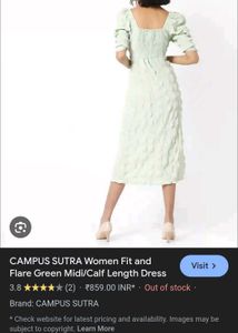 Mint Green Puff Sleeve Dress