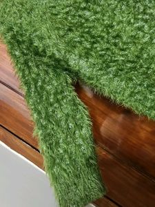 Green Fuzzy Knit Sweater