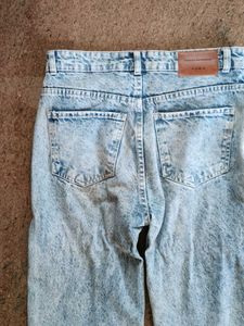 Zara Blue Wide Leg Jeans