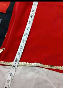 Red Georget Kurtiee Pant