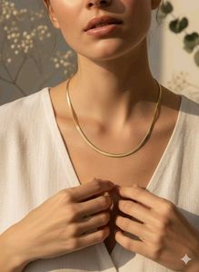 Gold Herringbone Necklace