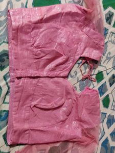 Pink n Blue Net Saree