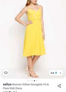 Aaliya Sunshine Yellow Embellished Dress