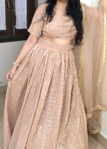 Elegant lehnga blouse duppata set