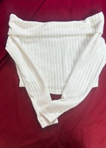 Off-Shoulder Ribbed Top