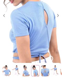 Tie Up Blue Top