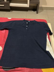 Casual Navy Blue T-Shirt