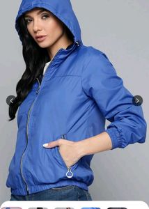 Blue Hooded Bomber Jacket & Windcheater