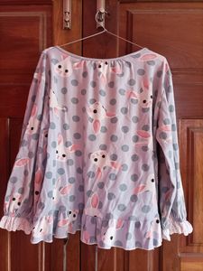 Cute Rabbit Print Top
