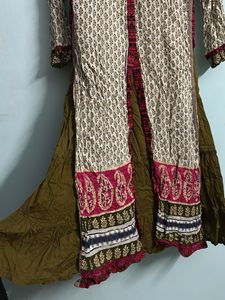 Cotton Ethnic Long Flare Kurti