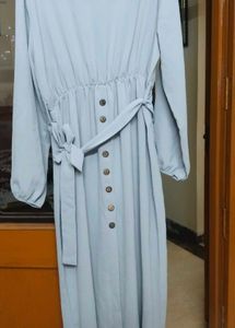 Elegant Button-Down Midi Dress