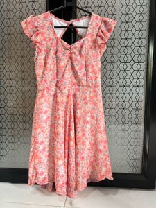 Light Pink Floral Mini Dress