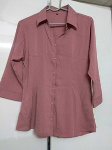 Peach Colour Shirt For Office Wear Or Fomal Occasi