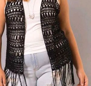 Crochet Fringe Vest