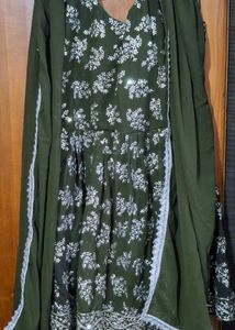 Elegant Green dress Set