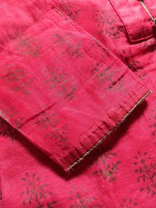 Red Printed Long Kurti