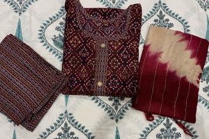 Elegant Maroon Printed Kurta