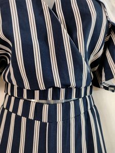 Navy Blue Stripe Co-ord ( Women)