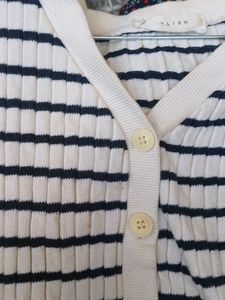 Striped Button-Down Top