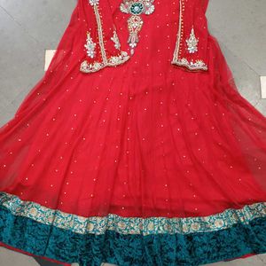 Red Anarkali Suit