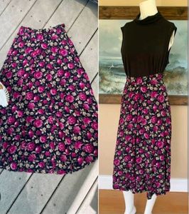 Floral Pink Full Circle Plazo Skirt