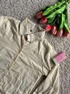 Striped Button-Down Top