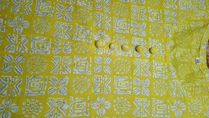 Yellow Printed Kurta