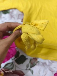 Yellow &#34;Sweet Girls&#34; Oversized Top